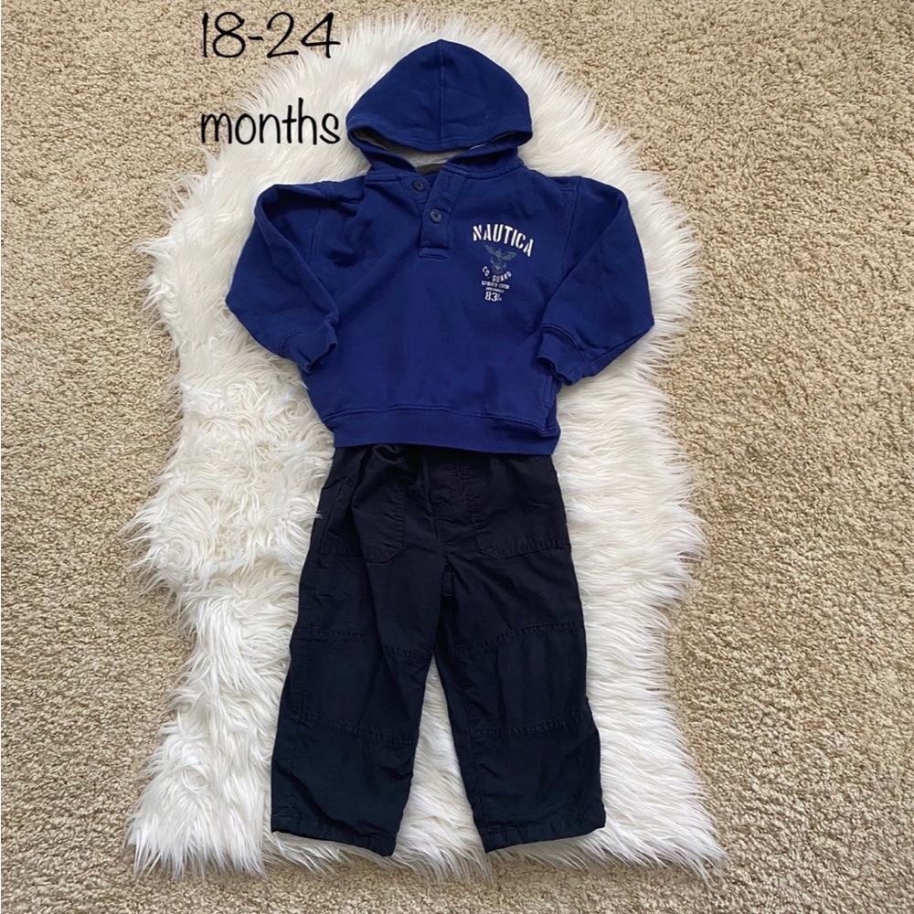 {Gymboree & Nautica} Sweatshirt & Pant Bundle - Baby Boy 18-24 Months